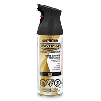 Rust-Oleum Universal Enamel Paint & Primer In One 340G (12oz) - Flat Black