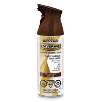 Rust-Oleum Universal Enamel Paint & Primer In One 340G (12oz) - Gloss Espresso Brown