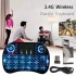 mini Air Mouse 92-keys QWERTY 2.4G Wireless Backlight Keyboard with Touchpad for Android TV Box