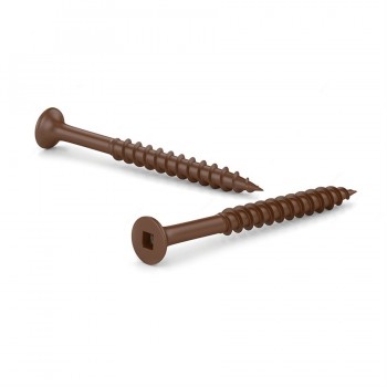 Platine De Vis Brun N ° 8 x 3 po. 100 / Pk