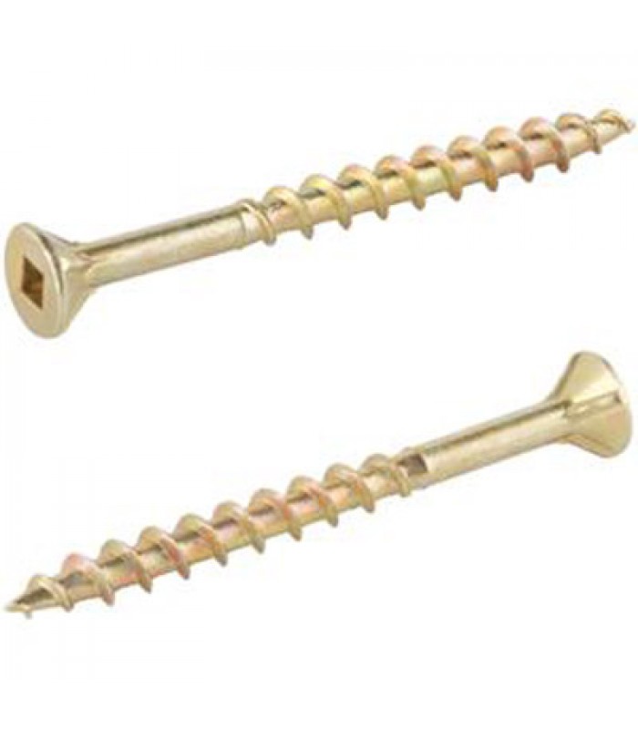 Screw Deck Yellow Plated N°8 x 2 In. 100/Pk