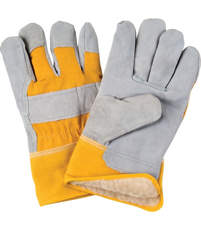 Zenith Safety Products Gants dajusteur en cuir de vache refendu doublés de boa/acrylique - 2XL