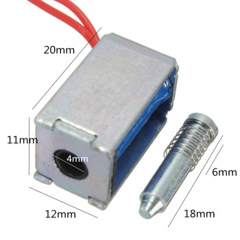 DC 12V Type de Poussée Ouvert Solénoïde Electro-Aimant