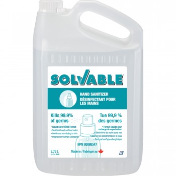 Liquide désinfectant pour les mains Solvable 3.78L