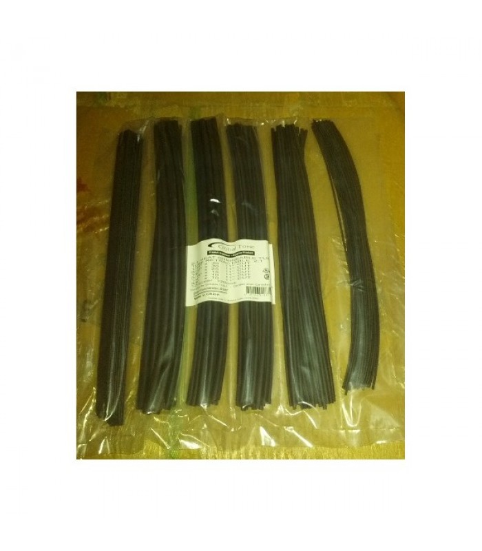 Global Tone Black Heat Shrink Tubing Assortment 120 PCS