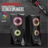 Haut-parleur stéréo Xtrike Me 2.0 avec rétro-éclairage RGB SK-501, prise 3.5 mm (audio), USB (alimentation)