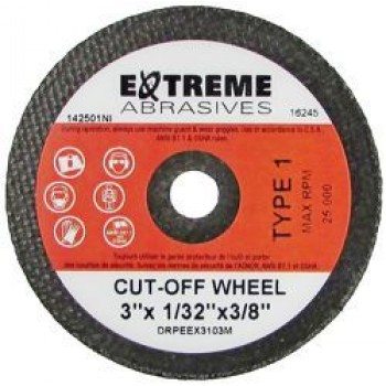 DISQUE ABRASIF 3"x1/16"x3/8" T1 A36-R-BF-FAST CUT