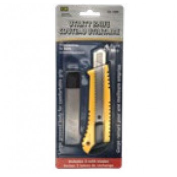 Snap-off Blade Utility Knife with 3 refill blades