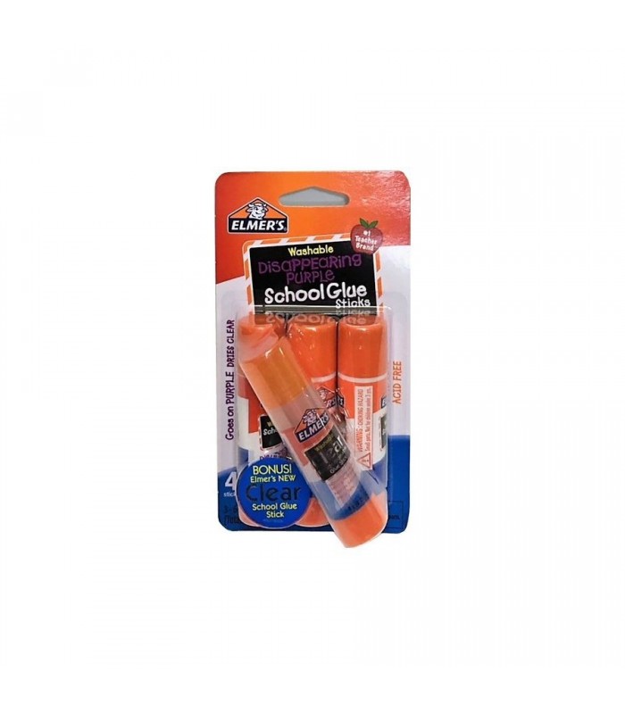 Elmers 4-Piece Washable Disappearing Glue Sticks