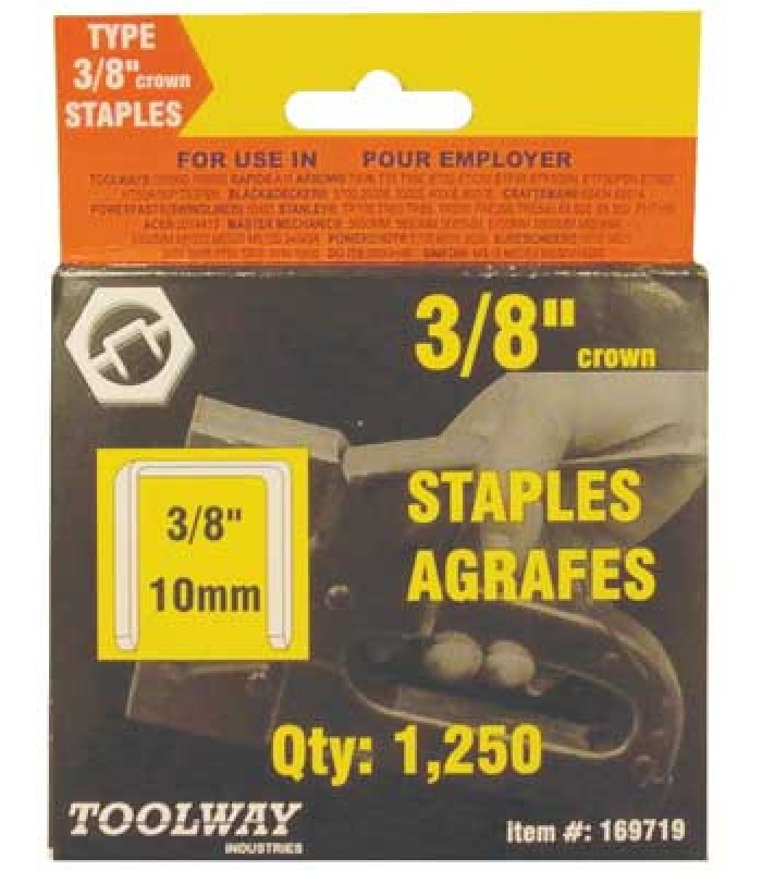 Agrafes 3/8 po pour T50 - Paquet de 1250