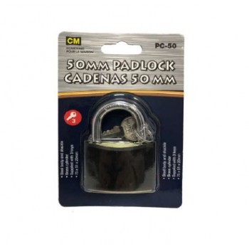 Cadenas 50mm en Acier avec 3 clés