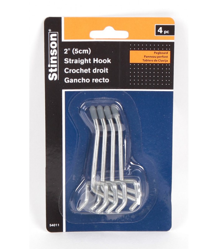 Stinson 4PC 2in Double Prong Pegboard Hook