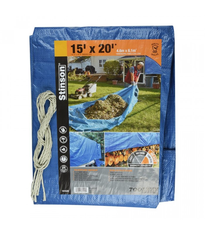 Stinson Tarpaulin 15 ft x 20 ft Blue