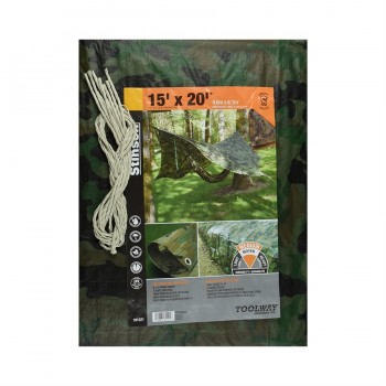Stinson Tarpaulin 15 ft x 20 ft Camouflage