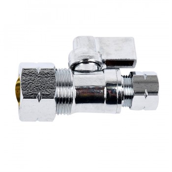 Vanne d'arrêt droite quart de tour à compression 5/8 po de diamètre extérieur x 3/8 po de diamètre extérieur de StreamWay