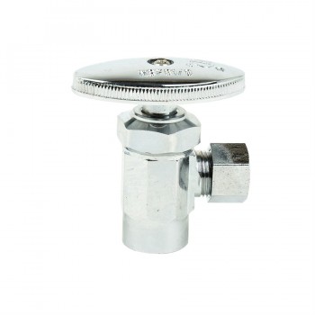 Robinet d'arrêt coudé multi-tours Sweat 1/2 po Cuivre x 3/8 po OD de StreamWay