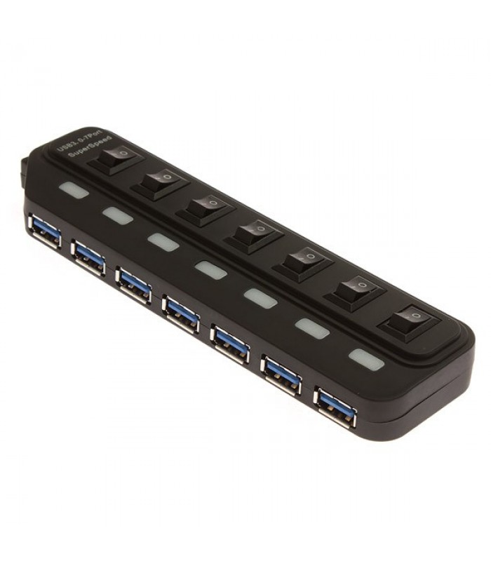 Superspeed 7 Port USB 3.0 Hub ON/OFF switch