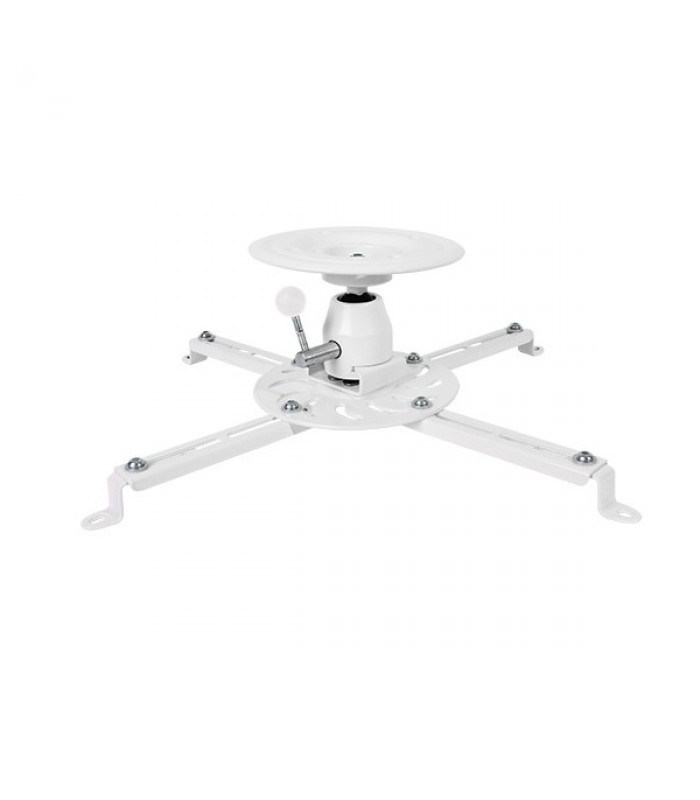 Global Tone Universal Ceiling Projector Mount Bracket 360 degrees, White