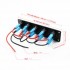 5 Gang Blue LED Rocker Switch Panel