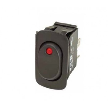 Rocker switch 3P 125VAC 16A Black ON/OFF Red Illumination
