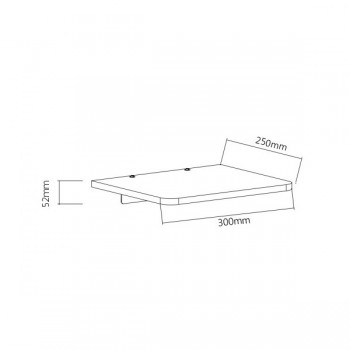 Global Tone Dark black wall shelves for audio / video