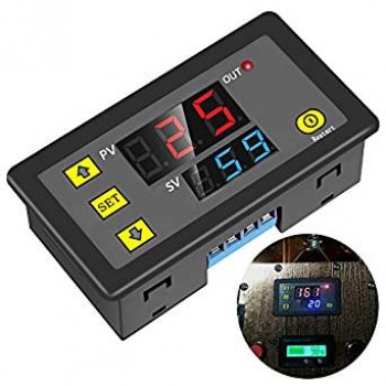 Programmable 12V Commutateur De Retard De Cycle Numérique Commutateur Rouge Vert Double Affichage LED 1s-999h