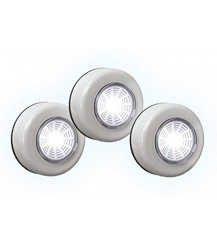 Super Bright High Intensity COB LED Tap Light - 3 pack