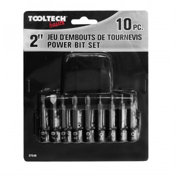 Jeu d'embouts 2 po. pour tournevis de Tooltech - 10 pcs