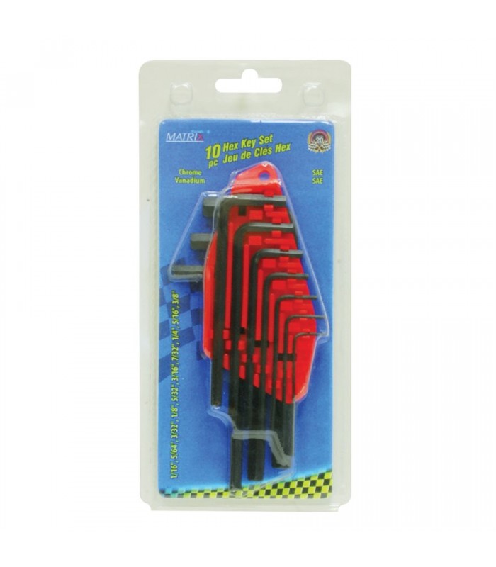 Tooltech Firm-Grip Hex Key SAE - 10 pcs