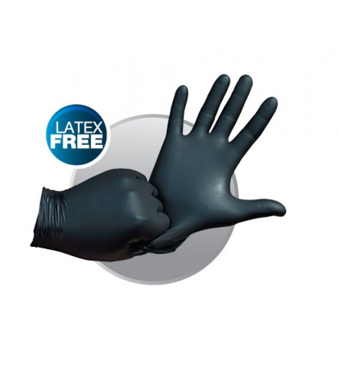 Gants de nitrile jetables 8 mil taille large de Toolway (50 par boîte)