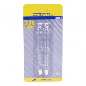 Toolway Halogen Bulb T3 118mm 250 Watts 120V - Twin Pack
