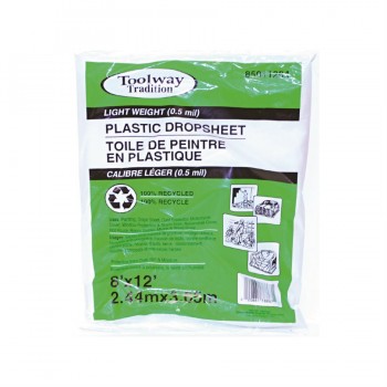 Toolway Tradition Toile de peinture en plastique 2.44m x 3.65m