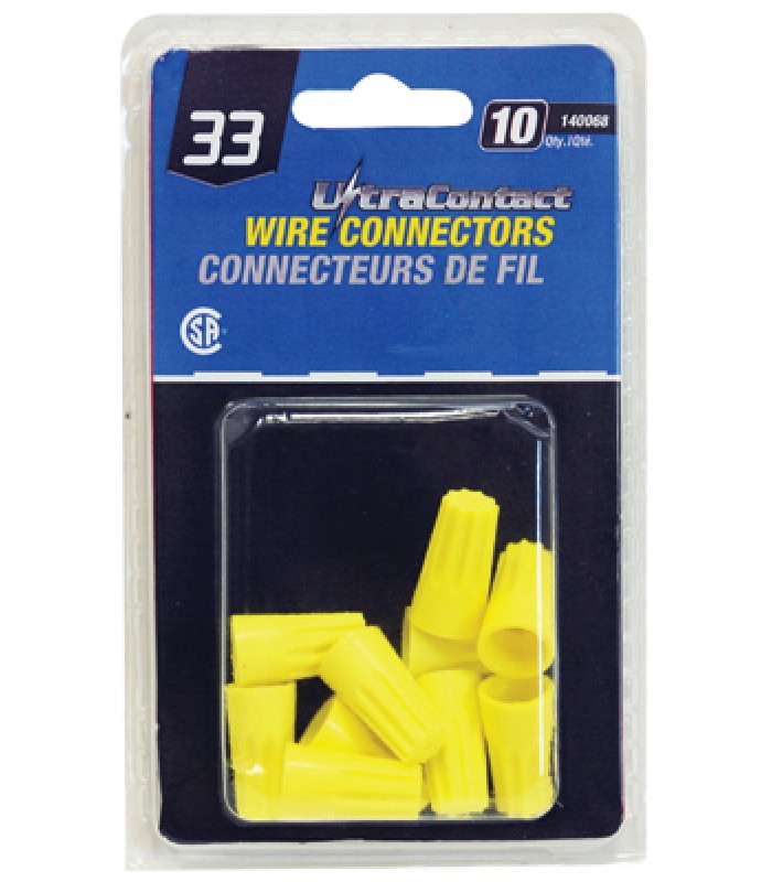 Connecteurs de fil #33 Jaune de Toolway - Paquet de 10