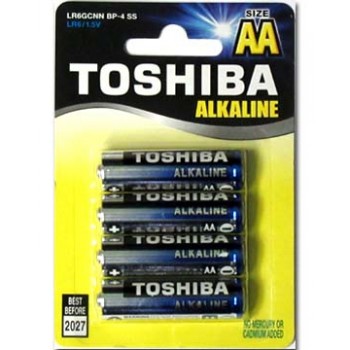 Pile Alcaline Toshiba AA - Paquet de 4