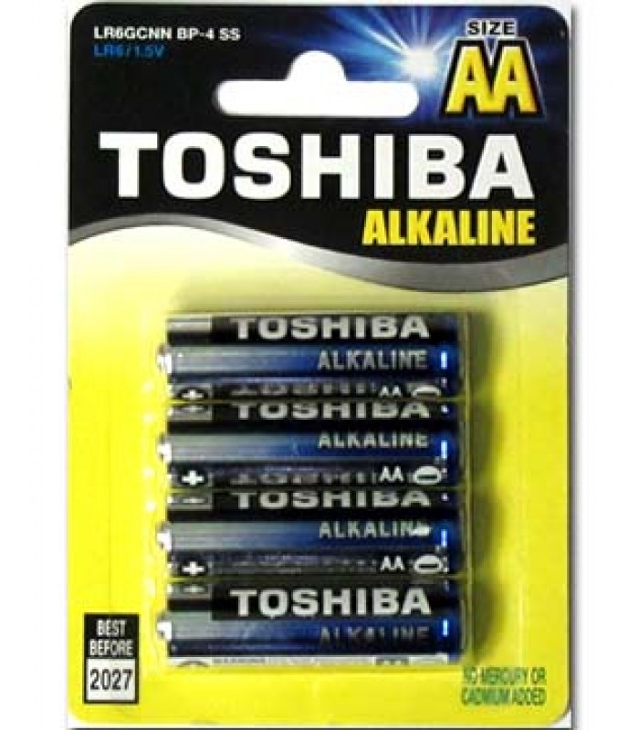 Toshiba AA Alkaline Battery - 4 Pack