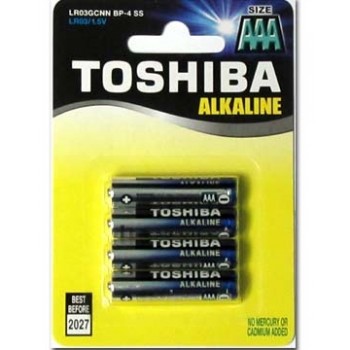 Pile Alcaline Toshiba AAA - Paquet de 4