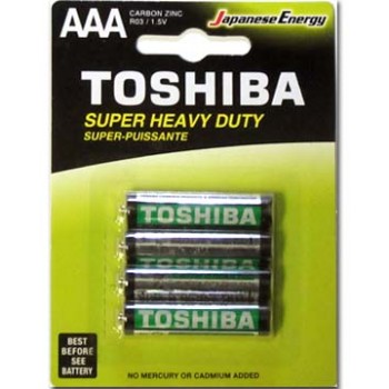 Toshiba AAA Super Heavy Duty batteries- Pack of 4