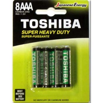 Toshiba AAA Super Heavy Duty batteries- Pack of 8
