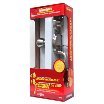 Tough Guard 100481 Double Handle set Entry Lockset-Antique Brass