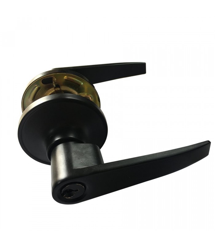 Tough Guard Door Lock Lever Entry Black Straight Handle