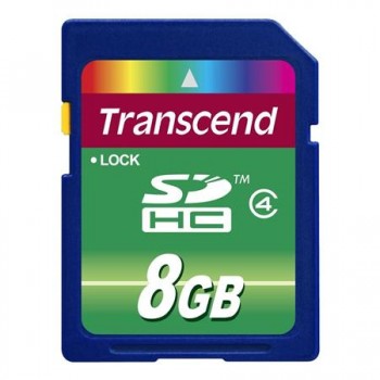 Carte Mémoire Transcend SDHC Classe 4 de 8Go