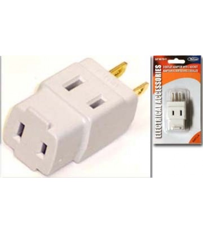 Adaptateur à 2 prises cubique de Wellson