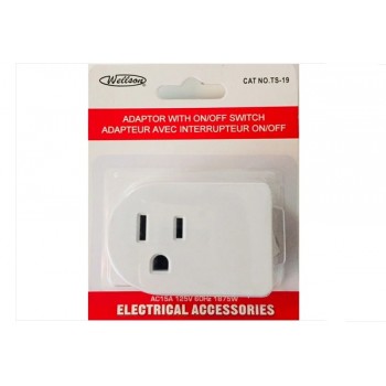 Adaptateur avec interrupteur ON/OFF de côté de Wellson