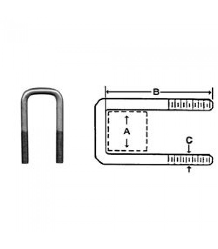 U BOLT SQUARE 3X6 (27-247)