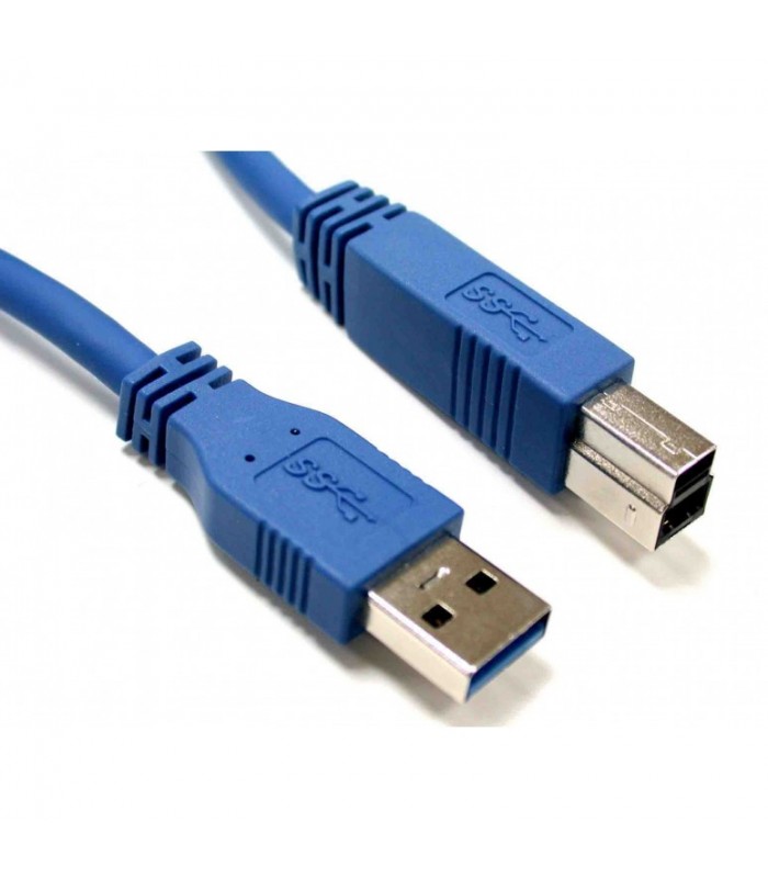 Câble extension USB 3.0 A Mâle à B Mâle, Bleu, 15 pi.