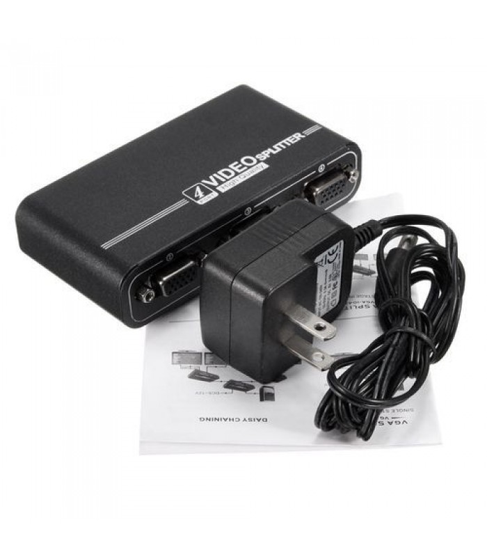 TopSync 1-In 4-Out 550Mhz High resolution VGA Splitter