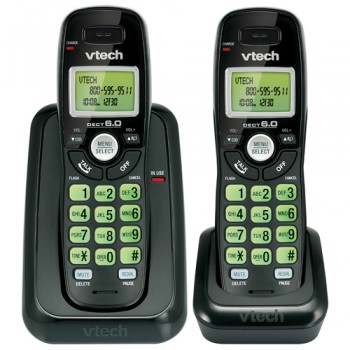 VTech 2-Handset DECT 6.0 Cordless Phone - Black