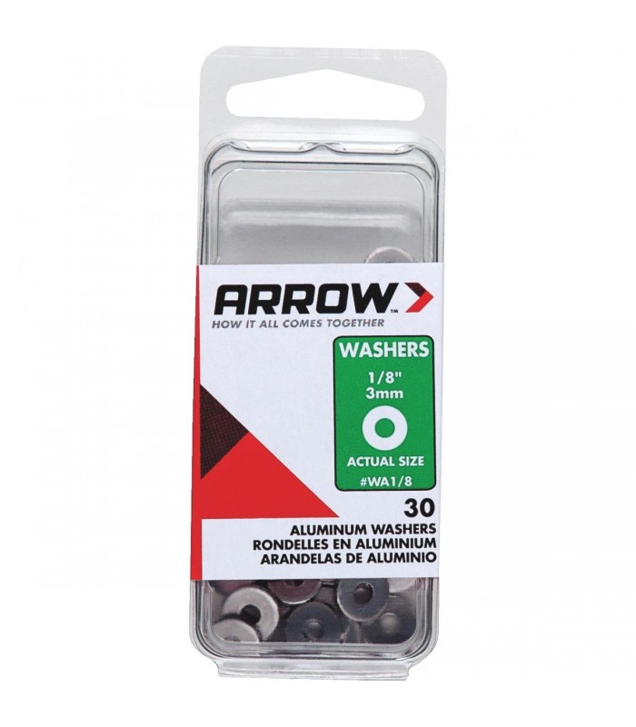 Rondelle en aluminium 1/8 po de Arrow Fastener - Paquet de 30