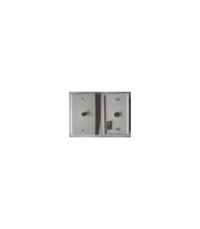 Wall Plate for 1 Coaxial F Connector, White