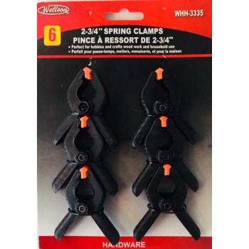Wellson 2 3/4 in. Spring Clamp - Pack of 6